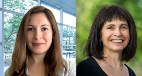 side by side head shot of Dr. Maria Ninova and Dr. Susan Wessler